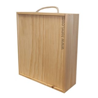 3 Sparkling Wine Wood Box