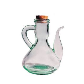 Mediterranean blown glass oil bottle 25cl