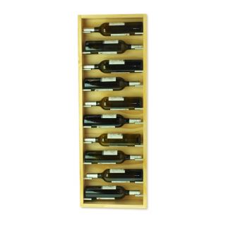 Natural wall bottle rack varnished 10 bottles Mencia series