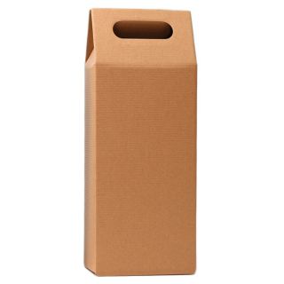 2 Wine or Sparkling Wine Bottle - Lowcost Kraft Collection Cardboard Gift Box