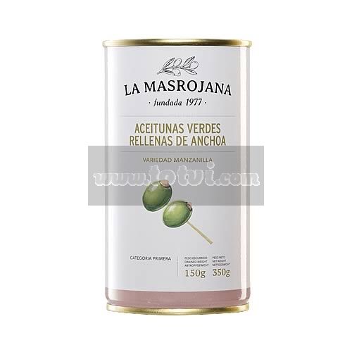 Comprar Aceitunas verdes rellenas de anchoa La Masrojana